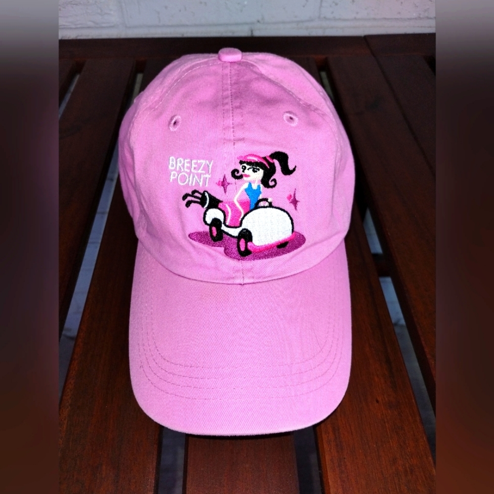 Breezy Point Pink Golf Cart Golf Cap